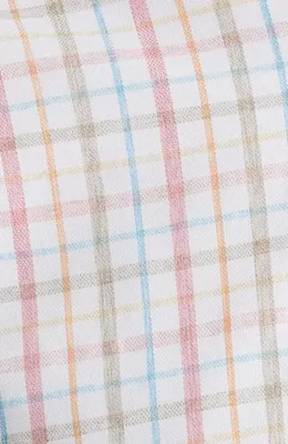 johnnie-O johnnie-O Maarten Plaid Performance Button-Up Shirt in Cinnamon — Men Spring white Tops