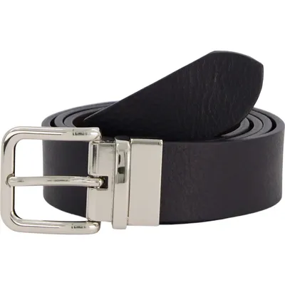 Vince Vince Reversible Black Leather Belt in Black — Men Winter black Belts