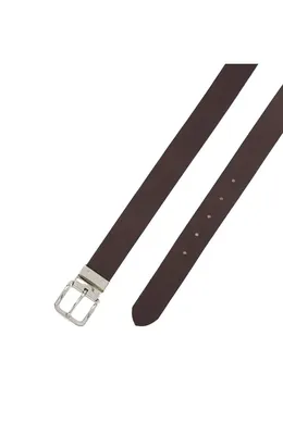 Vince Vince Reversible Black Leather Belt in Black — Men Winter black Belts