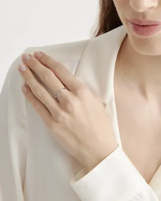 Quince Quince | Women's 14k Gold Classic Band Rings in White Gold — Women Summer white Jewelry