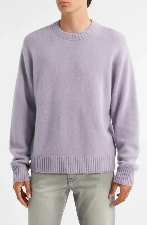 FRAME FRAME Cashmere Crewneck Sweater in Old Lavender — Men Summer silver Tops