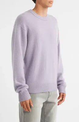FRAME FRAME Cashmere Crewneck Sweater in Old Lavender — Men Summer silver Tops