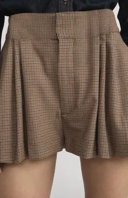 FRAME FRAME The Refract Shorts in Brown Multi — Women Autumn khaki Shorts
