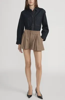 FRAME FRAME The Refract Shorts in Brown Multi — Women Autumn khaki Shorts