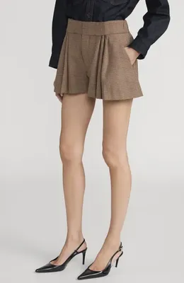 FRAME FRAME The Refract Shorts in Brown Multi — Women Autumn khaki Shorts