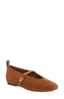 rag & bone rag & bone Spire Mary Jane Flat in Umber Suede — Women Autumn brown Shoes