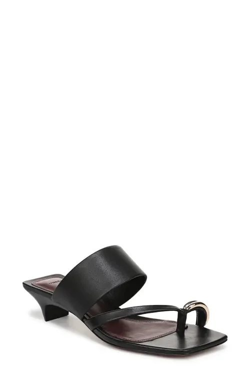 Vince Vince Stacy Toe Loop Sandal in Black — Women Winter black Shoes