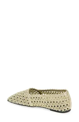 rag & bone rag & bone Emma Woven Flat in Gold Mesh — Women Autumn gold Shoes