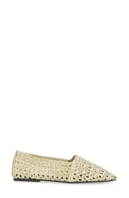 rag & bone rag & bone Emma Woven Flat in Gold Mesh — Women Autumn gold Shoes