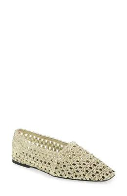 rag & bone rag & bone Emma Woven Flat in Gold Mesh — Women Autumn gold Shoes