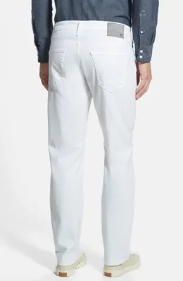 AG AG Graduate SUD Straight Leg Pants in Wht White — Men Winter white Pants