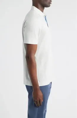 johnnie-O johnnie-O Thatcher Stripe Cotton Blend Polo in Light Gray — Men Winter white Tops