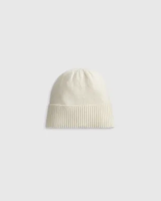 Quince Quince | Washable Cashmere Beanie in Ivory — Unisex Winter ivory Hats & Headwear