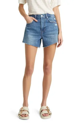 FRAME FRAME Le Super High Waist Shorts in Mariner — Women Summer blue Shorts