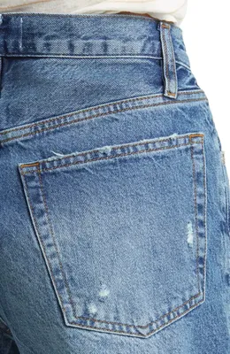 FRAME FRAME Le Super High Waist Shorts in Mariner — Women Summer blue Shorts