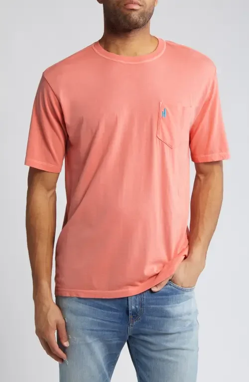 johnnie-O johnnie-O Dale 2.0 Pocket T-Shirt in Fiesta — Men Spring pink Tops