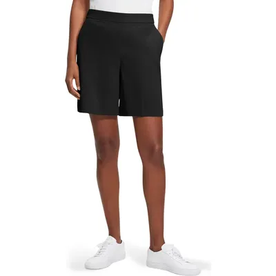 Theory Theory Linen Blend Shorts in Black — Women Winter black Shorts