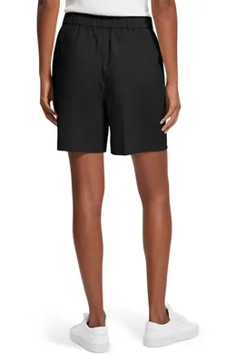 Theory Theory Linen Blend Shorts in Black — Women Winter black Shorts