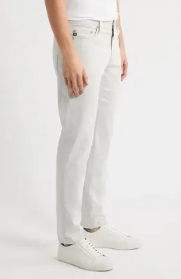 AG AG Tellis Stretch Sateen Modern Slim Pants in Silver Fog — Men Winter white Pants