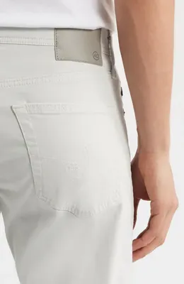 AG AG Tellis Stretch Sateen Modern Slim Pants in Silver Fog — Men Winter white Pants