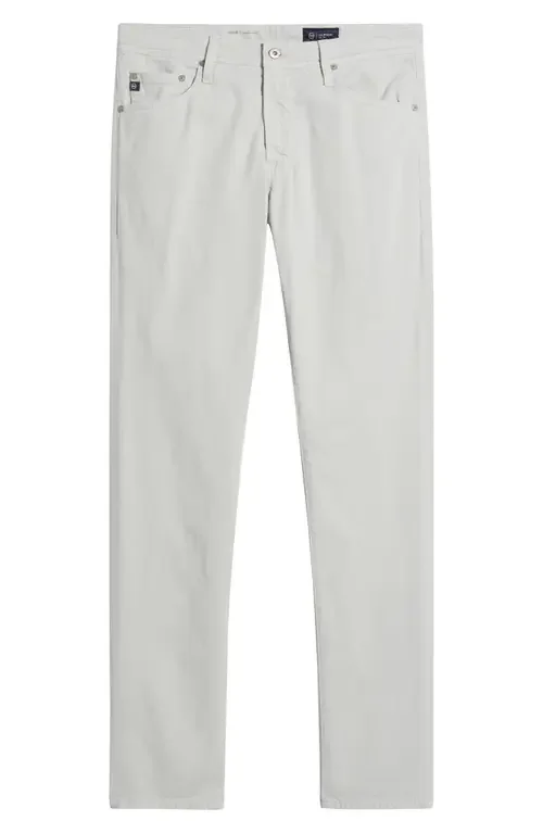 AG AG Tellis Stretch Sateen Modern Slim Pants in Silver Fog — Men Winter white Pants