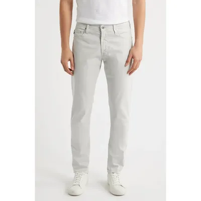 AG AG Tellis Stretch Sateen Modern Slim Pants in Silver Fog — Men Winter white Pants