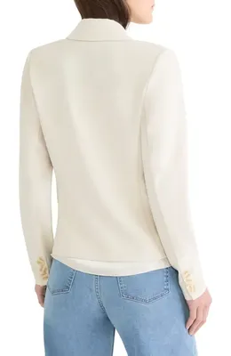 NIC+ZOE NIC+ZOE Sleek Stretch Anywhere Blazer in Coconut — Women Spring ivory Outerwear