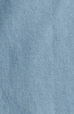 AG AG Wesley Linen & Cotton Button-Up Shirt in Shore Break — Men Summer silver Tops