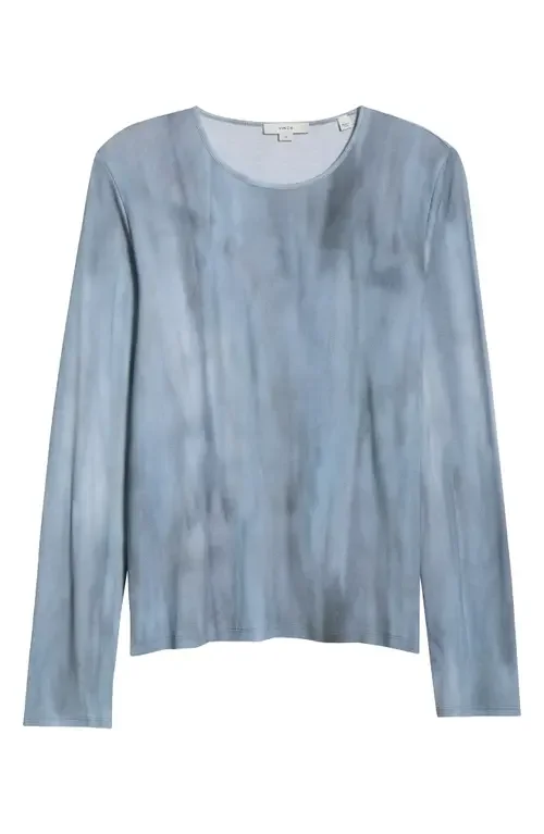 Vince Vince Azura Wash Pima Cotton & Modal Top in Azura Wash — Women Summer silver Tops