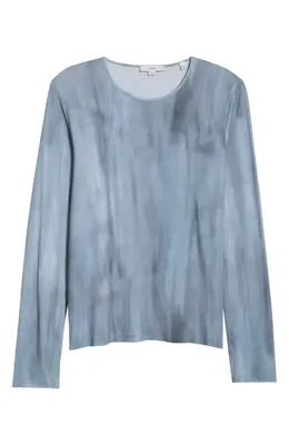 Vince Vince Azura Wash Pima Cotton & Modal Top in Azura Wash — Women Summer silver Tops