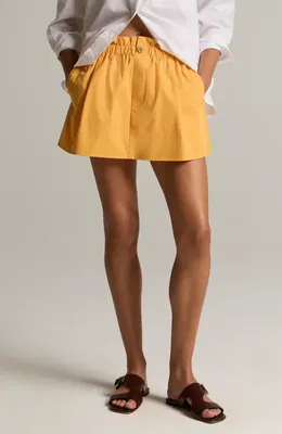 Vince Vince Mid Rise Pull-On Skort in Apricot — Women Spring gold