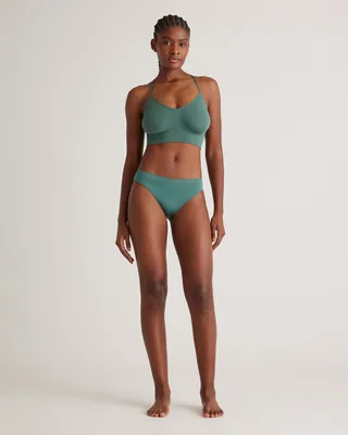 Quince Quince | Women's Smoothing Comfort Bikini in Rosemary — Women Summer green Underwear