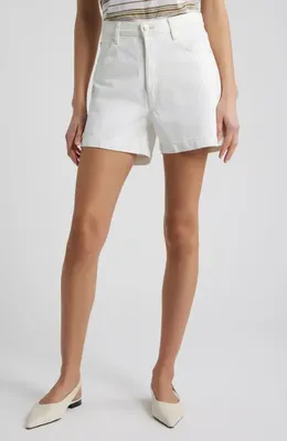 FRAME FRAME The Everyday High Waist Denim Shorts in Au Natural Clean — Women Winter white Shorts