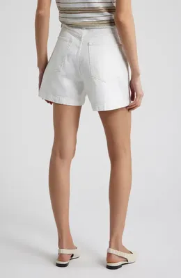 FRAME FRAME The Everyday High Waist Denim Shorts in Au Natural Clean — Women Winter white Shorts