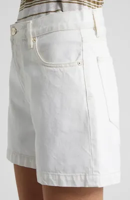 FRAME FRAME The Everyday High Waist Denim Shorts in Au Natural Clean — Women Winter white Shorts
