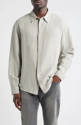 FRAME FRAME Classic Front Snap Shirt in Light Stone — Men Spring ivory Tops
