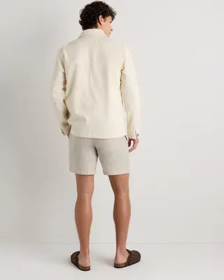 Quince Quince | Men's Organic Comfort Stretch Chore Jacket in Vanilla — Men Spring white Outerwear