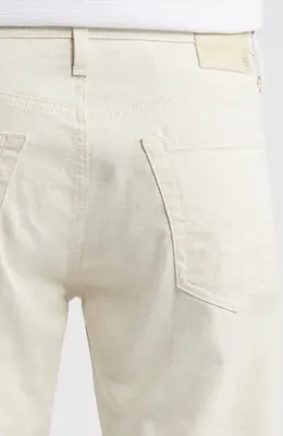 AG AG Everett Slim Straight Leg Cotton & Linen Blend Jeans in Natural — Men Spring white Pants