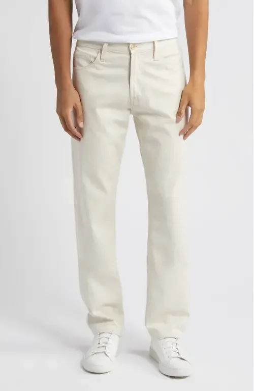 AG AG Everett Slim Straight Leg Cotton & Linen Blend Jeans in Natural — Men Spring white Pants