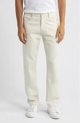 AG AG Everett Slim Straight Leg Cotton & Linen Blend Jeans in Natural — Men Spring white Pants