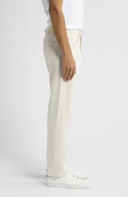 AG AG Everett Slim Straight Leg Cotton & Linen Blend Jeans in Natural — Men Spring white Pants