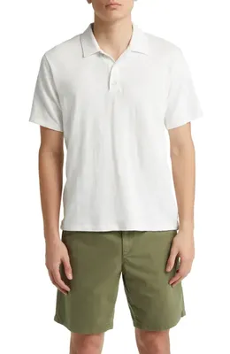 rag & bone rag & bone Classic Flame Polo in White — Men Winter white Polos