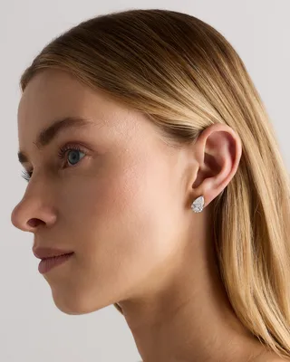 Quince Quince Women's 14K Gold Lab Grown Diamond Statement Pear Studs 6ctw in White Gold — Women Summer ivory Accessories