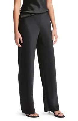 Vince Vince Colette High Waist Fluid Satin Bias Pants in Black — Women Winter black Pants