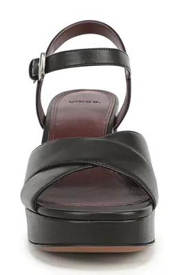 Vince Vince Ericka Ankle Strap Platform Sandal in Black — Women Winter black Shoes