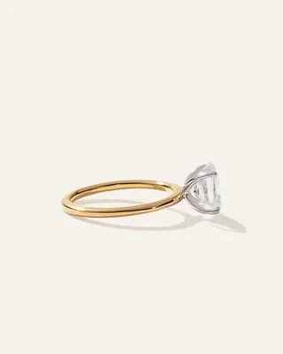 Quince Quince Women's Lab Grown Diamond Oval Petite Classic Engagement Ring 1.50ct in Yellow Gold — Women Spring yellow Accessories