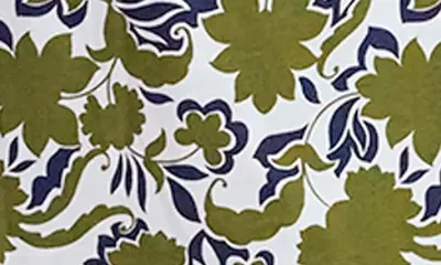 Boden Boden Delphine Print Sleeveless Jersey Midi Dress in Olive Shadow Blossom — Women Autumn green Dresses