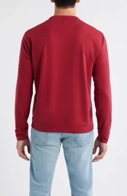 johnnie-O johnnie-O Willard Crewneck Sweatshirt in Malibu Red — Men Autumn red Tops