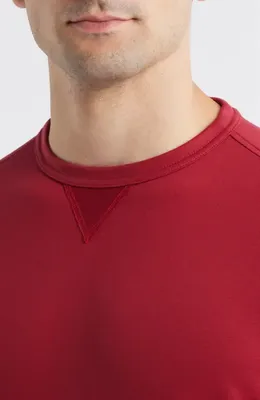 johnnie-O johnnie-O Willard Crewneck Sweatshirt in Malibu Red — Men Autumn red Tops