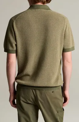 Vince Vince Cotton & Cashmere Polo in Coulter Green/Desert — Men Autumn khaki Tops